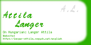 attila langer business card